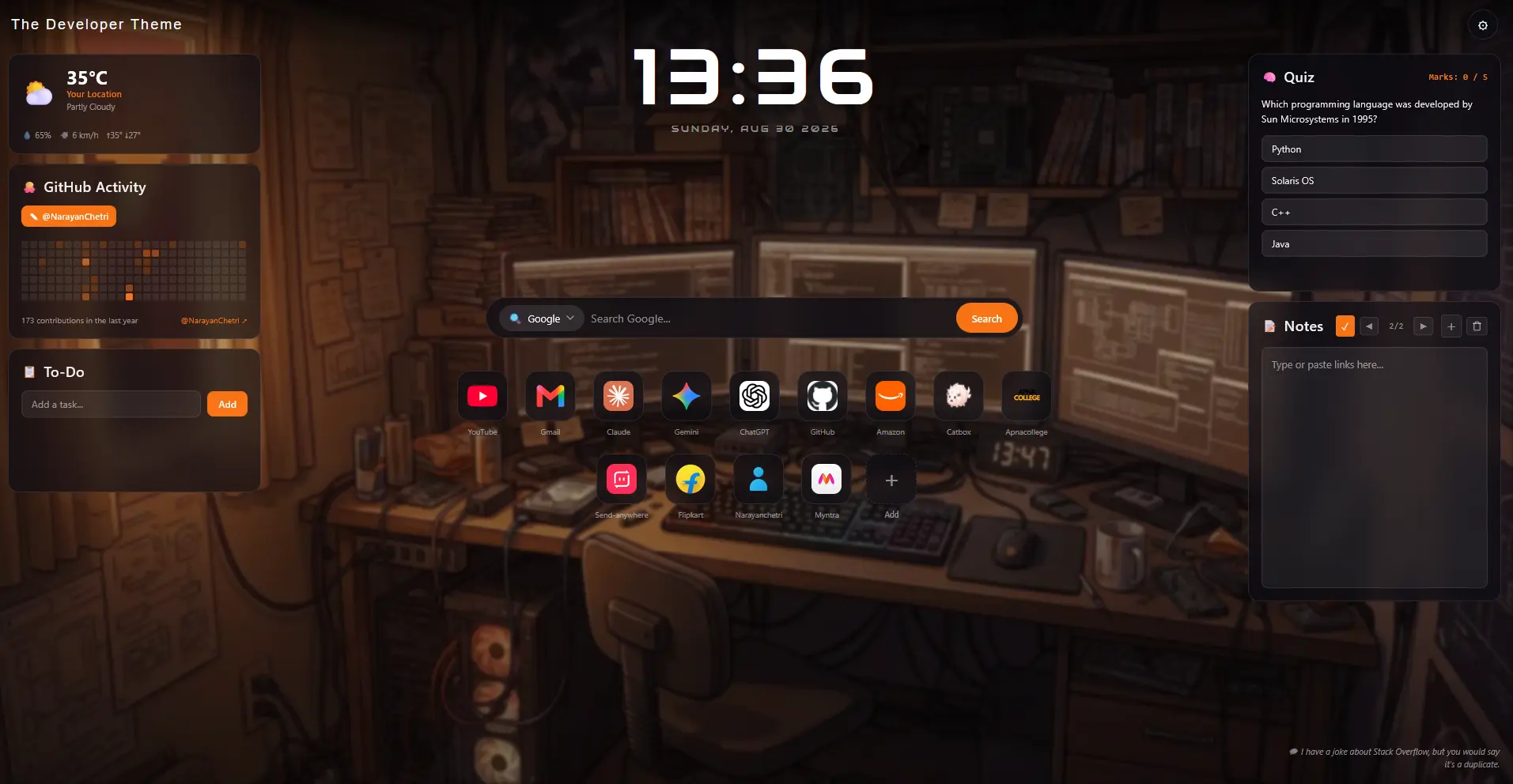 Developer Theme
